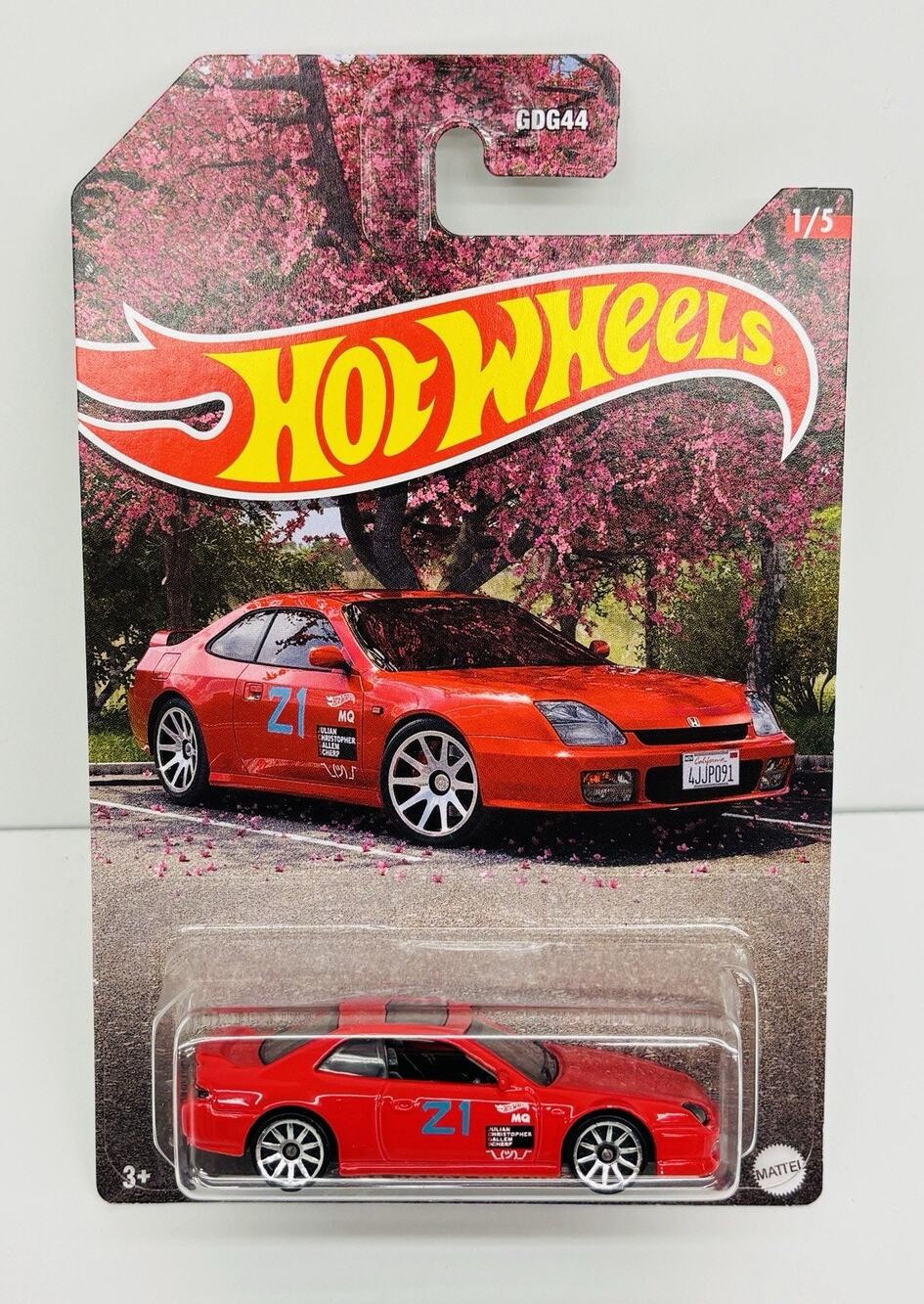 Hot Wheels JDM '98 Honda Prelude Red 2023 Japanese Classics w/ Protector